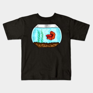 Betta Fish Aquarium Aquarist Kids T-Shirt